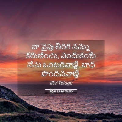 Picture 05 - కీర్తన 25:16 TELIRV - నా వైపు తిరిగి - Bible Verse Picture