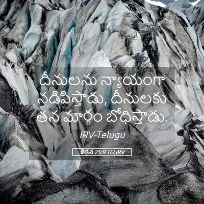 Picture 05 - కీర్తన 25:9 TELIRV - దీనులను న్యాయంగా - Bible Verse Picture