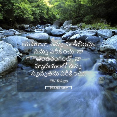 Picture 05 - కీర్తన 26:2 TELIRV - యెహోవా, నన్ను - Bible Verse Picture