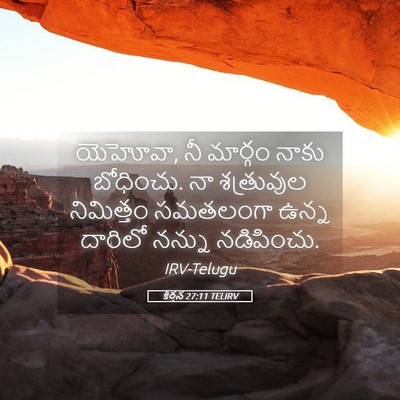 Picture 05 - కీర్తన 27:11 TELIRV - యెహోవా, నీ మార్గం - Bible Verse Picture