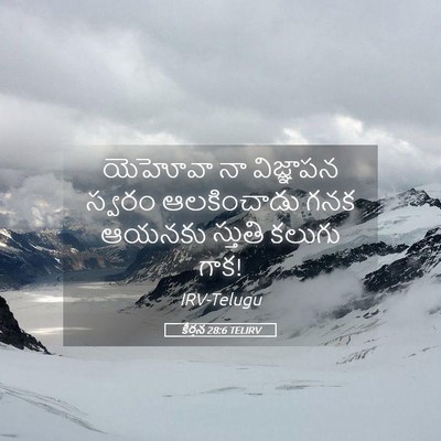 Picture 05 - కీర్తన 28:6 TELIRV - యెహోవా నా - Bible Verse Picture