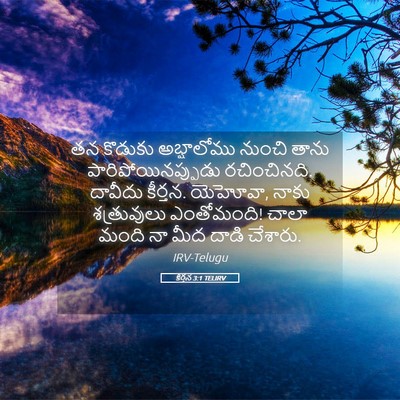 Picture 05 - కీర్తన 3:1 TELIRV - తన కొడుకు - Bible Verse Picture