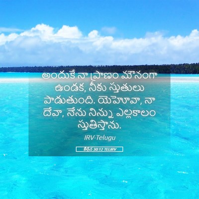 Picture 05 - కీర్తన 30:12 TELIRV - అందుకే నా ప్రాణం - Bible Verse Picture