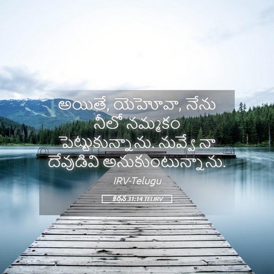 Picture 05 - కీర్తన 31:14 TELIRV - అయితే, యెహోవా, నేను - Bible Verse Picture