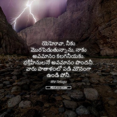 Picture 05 - కీర్తన 31:17 TELIRV - యెహోవా, నీకు - Bible Verse Picture