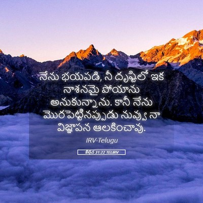 Picture 05 - కీర్తన 31:22 TELIRV - నేను భయపడి, నీ - Bible Verse Picture