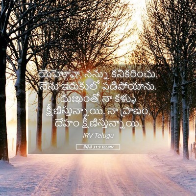 Picture 05 - కీర్తన 31:9 TELIRV - యెహోవా, నన్ను - Bible Verse Picture