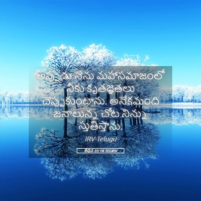 Picture 05 - కీర్తన 35:18 TELIRV - అప్పుడు నేను - Bible Verse Picture