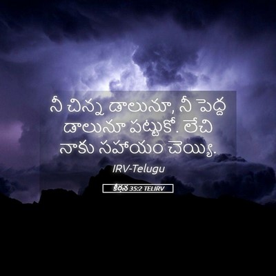 Picture 05 - కీర్తన 35:2 TELIRV - నీ చిన్న డాలునూ, నీ - Bible Verse Picture