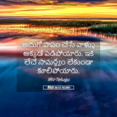 Picture 05 - కీర్తన 36:12 TELIRV - అదుగో పాపం చేసే - Bible Verse Picture