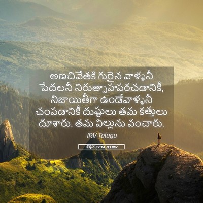 Picture 05 - కీర్తన 37:14 TELIRV - అణచివేతకి గురైన - Bible Verse Picture