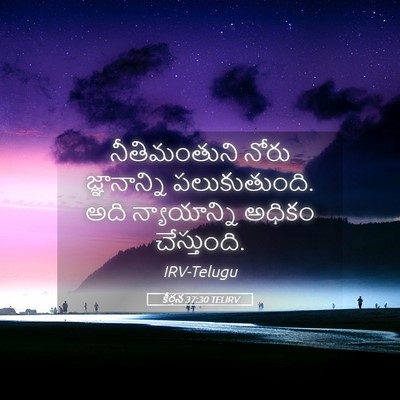 Picture 05 - కీర్తన 37:30 TELIRV - నీతిమంతుని నోరు - Bible Verse Picture