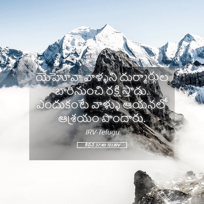 Picture 05 - కీర్తన 37:40 TELIRV - యెహోవా వాళ్ళని - Bible Verse Picture