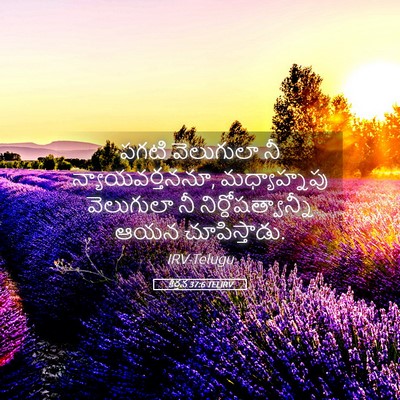 Picture 05 - కీర్తన 37:6 TELIRV - పగటి వెలుగులా నీ - Bible Verse Picture