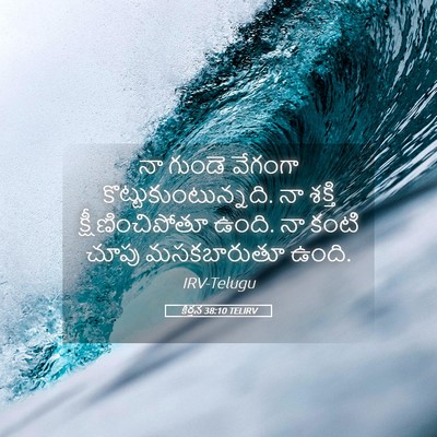 Picture 05 - కీర్తన 38:10 TELIRV - నా గుండె వేగంగా - Bible Verse Picture