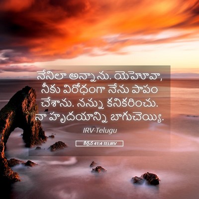 Picture 05 - కీర్తన 41:4 TELIRV - నేనిలా అన్నాను. - Bible Verse Picture