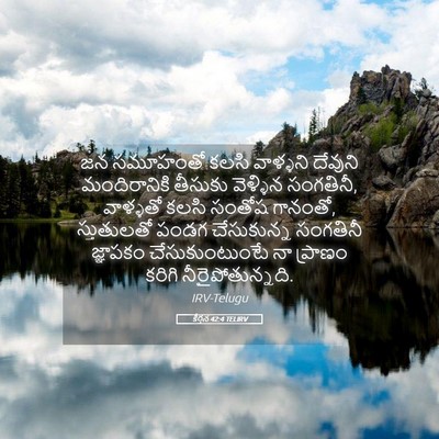 Picture 05 - కీర్తన 42:4 TELIRV - జన సమూహంతో కలసి - Bible Verse Picture