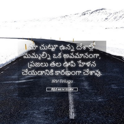 Picture 05 - కీర్తన 44:14 TELIRV - మా చుట్టూ ఉన్న - Bible Verse Picture