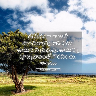 Picture 05 - కీర్తన 45:11 TELIRV - ఈ విధంగా రాజు నీ - Bible Verse Picture