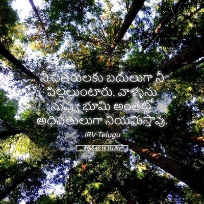 Picture 05 - కీర్తన 45:16 TELIRV - నీ పితరులకు - Bible Verse Picture