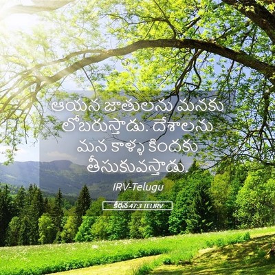 Picture 05 - కీర్తన 47:3 TELIRV - ఆయన జాతులను మనకు - Bible Verse Picture