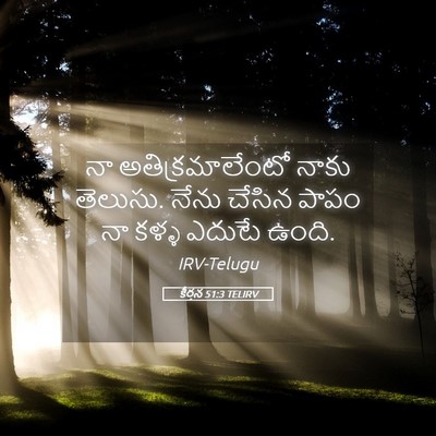 Picture 05 - కీర్తన 51:3 TELIRV - నా అతిక్రమాలేంటో - Bible Verse Picture