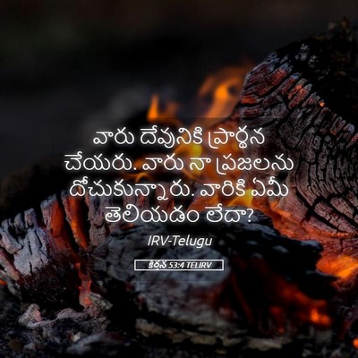 Picture 05 - కీర్తన 53:4 TELIRV - వారు దేవునికి - Bible Verse Picture