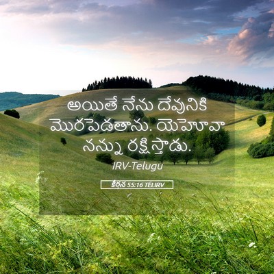 Picture 05 - కీర్తన 55:16 TELIRV - అయితే నేను - Bible Verse Picture