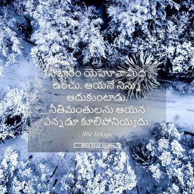 Picture 05 - కీర్తన 55:22 TELIRV - నీ భారం యెహోవా మీద - Bible Verse Picture