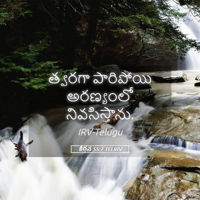 Picture 05 - కీర్తన 55:7 TELIRV - త్వరగా పారిపోయి - Bible Verse Picture