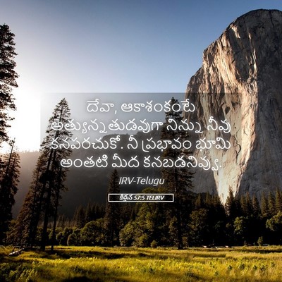 Picture 05 - కీర్తన 57:5 TELIRV - దేవా, ఆకాశంకంటే - Bible Verse Picture