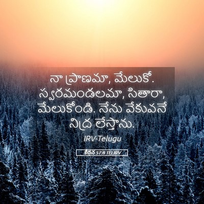 Picture 05 - కీర్తన 57:8 TELIRV - నా ప్రాణమా, మేలుకో. - Bible Verse Picture