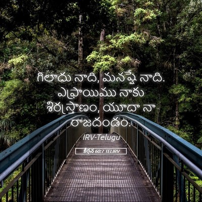 Picture 05 - కీర్తన 60:7 TELIRV - గిలాదు నాది, - Bible Verse Picture