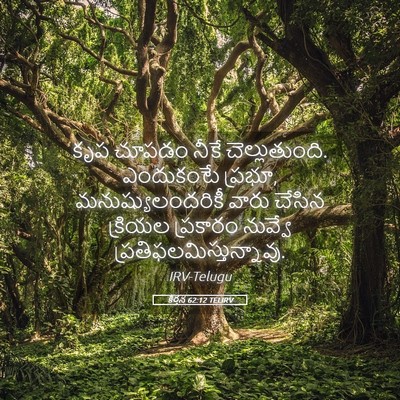 Picture 05 - కీర్తన 62:12 TELIRV - కృప చూపడం నీకే - Bible Verse Picture