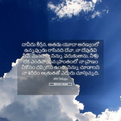 Picture 05 - కీర్తన 63:1 TELIRV - దావీదు కీర్తన. - Bible Verse Picture