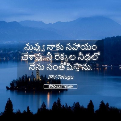 Picture 05 - కీర్తన 63:7 TELIRV - నువ్వు నాకు సహాయం - Bible Verse Picture
