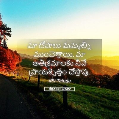 Picture 05 - కీర్తన 65:3 TELIRV - మా దోషాలు - Bible Verse Picture