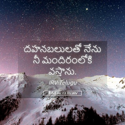 Picture 05 - కీర్తన 66:13 TELIRV - దహనబలులతో నేను నీ - Bible Verse Picture