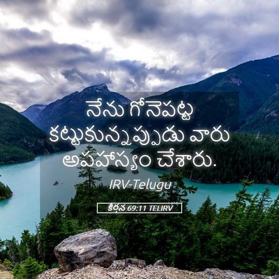 Picture 05 - కీర్తన 69:11 TELIRV - నేను గోనెపట్ట - Bible Verse Picture