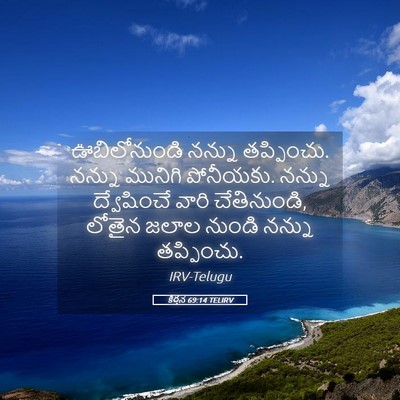 Picture 05 - కీర్తన 69:14 TELIRV - ఊబిలోనుండి నన్ను - Bible Verse Picture