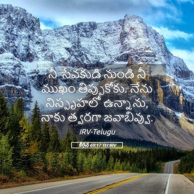Picture 05 - కీర్తన 69:17 TELIRV - నీ సేవకుడి నుండి - Bible Verse Picture