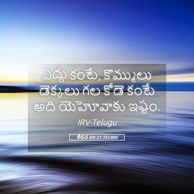 Picture 05 - కీర్తన 69:31 TELIRV - ఎద్దు కంటే, - Bible Verse Picture