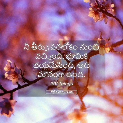 Picture 05 - కీర్తన 76:8 TELIRV - నీ తీర్పు పరలోకం - Bible Verse Picture
