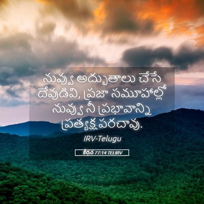 Picture 05 - కీర్తన 77:14 TELIRV - నువ్వు అద్భుతాలు - Bible Verse Picture