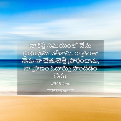 Picture 05 - కీర్తన 77:2 TELIRV - నా కష్ట సమయంలో - Bible Verse Picture