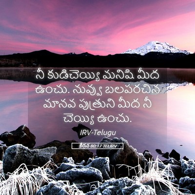 Picture 05 - కీర్తన 80:17 TELIRV - నీ కుడిచెయ్యి - Bible Verse Picture