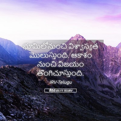 Picture 05 - కీర్తన 85:11 TELIRV - భూమిలోనుంచి - Bible Verse Picture