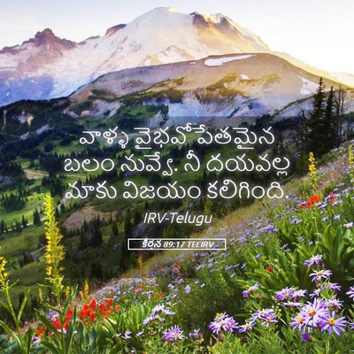 Picture 05 - కీర్తన 89:17 TELIRV - వాళ్ళ వైభవోపేతమైన - Bible Verse Picture