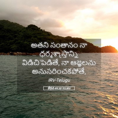 Picture 05 - కీర్తన 89:30 TELIRV - అతని సంతానం నా - Bible Verse Picture