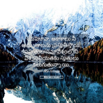 Picture 05 - కీర్తన 89:5 TELIRV - యెహోవా, ఆకాశాలు నీ - Bible Verse Picture